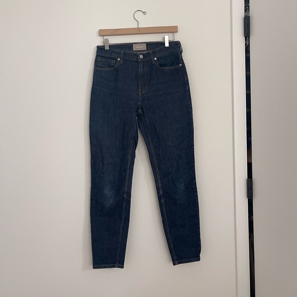 Everlane 29 tall high rise dark denim wash jeans skinny